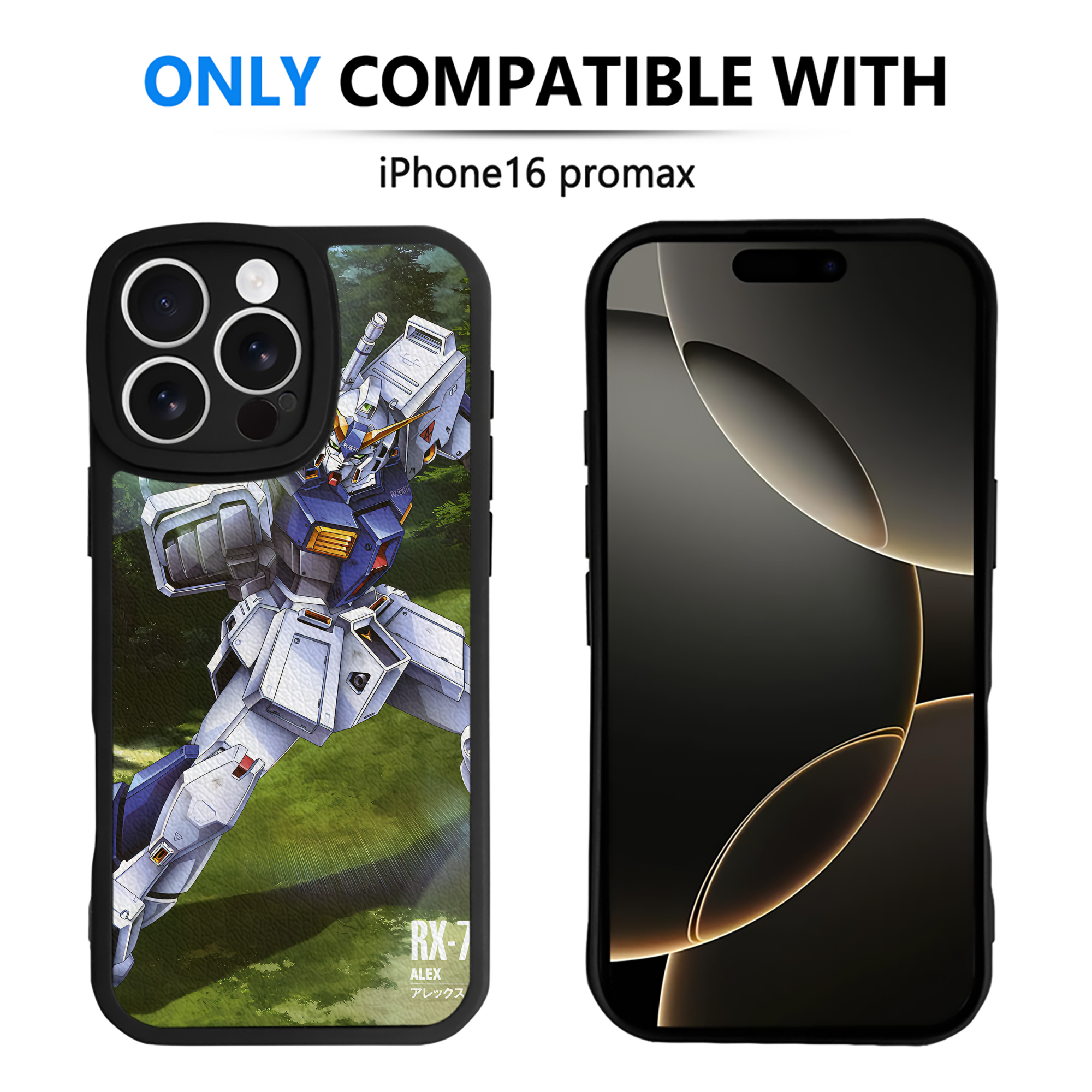 （画像用） 機動戦士ガンダム Mobile Suit Gundam 【iPhone 16シリーズ対応】シリコンスマホケース（レザー調） 材質：シリコン